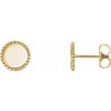 18K Yellow Vermeil Engravable Beaded Earrings - Siddiqui Jewelers