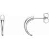 14K White J-Hoop Earrings - Siddiqui Jewelers