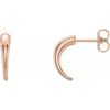 14K Rose J-Hoop Earrings - Siddiqui Jewelers