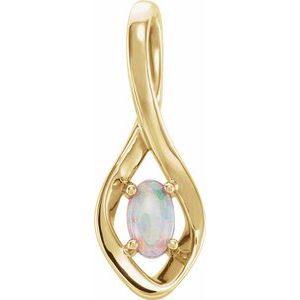 14K Yellow Opal Freeform Pendant - Siddiqui Jewelers