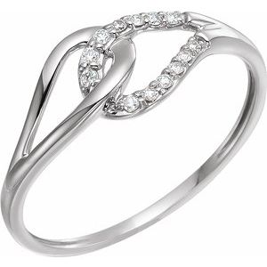 14K White .08 CTW Diamond Ring - Siddiqui Jewelers