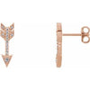 14K Rose 1/6 CTW Diamond Arrow Earrings - Siddiqui Jewelers