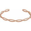 14K Rose Rope Cuff Bracelet - Siddiqui Jewelers