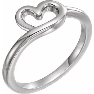 Sterling Silver Heart Youth Ring - Siddiqui Jewelers