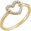 14K Yellow .07 CTW Diamond Heart Ring - Siddiqui Jewelers
