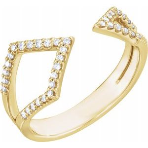 14K Yellow 1/5 CTW Diamond Geometric Ring - Siddiqui Jewelers