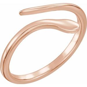 14K Rose Snake Ring - Siddiqui Jewelers
