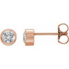 14K Rose 1/4 CTW Natural Diamond Bezel-Set Earrings-Siddiqui Jewelers