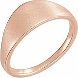 14K Rose 21x7 mm Geometric Signet Ring - Siddiqui Jewelers