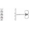 Sterling Silver Pyramid Bar Earrings - Siddiqui Jewelers