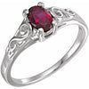 14K White January Youth Imitation Birthstone Ring - Siddiqui Jewelers