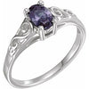 Sterling Silver June Youth Imitation Birthstone Ring - Siddiqui Jewelers