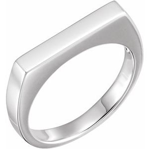 Sterling Silver 3 mm Engravable Stackable Ring-Siddiqui Jewelers
