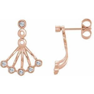 14K Rose 1/6 CTW Diamond Earrings - Siddiqui Jewelers