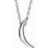 Sterling Silver Crescent 16-18" Necklace - Siddiqui Jewelers