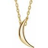 14K Yellow Crescent 16-18" Necklace - Siddiqui Jewelers