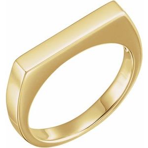 14K Yellow 3 mm Engravable Stackable Ring-Siddiqui Jewelers