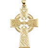 14K Yellow Celtic-Inspired Cross Pendant  -Siddiqui Jewelers