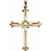 14K Yellow 42.5x31.5 mm Cross Pendant - Siddiqui Jewelers