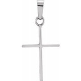 14K White 17x12 mm Cross Pendant-Siddiqui Jewelers