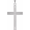 14K White 39x25 mm Cross Pendant with Design - Siddiqui Jewelers