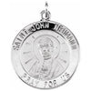 Sterling Silver 18 mm Round St. John Neumann Medal - Siddiqui Jewelers