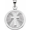 Sterling Silver 19 mm Confirmation Medal - Siddiqui Jewelers