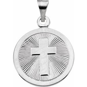 Sterling Silver 19 mm Confirmation Medal - Siddiqui Jewelers