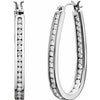 14K White 1 CTW Diamond Inside-Outside 30 mm Hoop Earrings - Siddiqui Jewelers