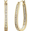 14K Yellow 1 CTW Diamond Inside-Outside 30 mm Hoop Earrings - Siddiqui Jewelers