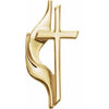 14K Yellow 19x10 mm Methodist Cross Lapel Pin - Siddiqui Jewelers