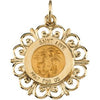 14K Yellow 18 mm St. Anne de Beau Pre Medal - Siddiqui Jewelers