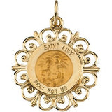 14K Yellow 18 mm St. Anne de Beau Pre Medal - Siddiqui Jewelers