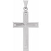 14K White 28x18 mm Cross Pendant - Siddiqui Jewelers