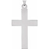 14K White 39x25 mm Cross Pendant - Siddiqui Jewelers