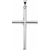 14K White 31.5x20 mm Cross Pendant - Siddiqui Jewelers