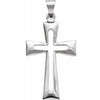 Sterling Silver 27.5x18 mm Cross Pendant - Siddiqui Jewelers