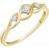 14K Yellow .08 CTW Diamond Freeform Ring - Siddiqui Jewelers