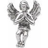 Sterling Silver 12x9 mm Praying Angel Lapel Pin - Siddiqui Jewelers