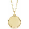 18K Yellow Vermeil Beaded Disc 16-18" Necklace-Siddiqui Jewelers