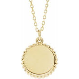 18K Yellow Vermeil Beaded Disc 16-18" Necklace-Siddiqui Jewelers