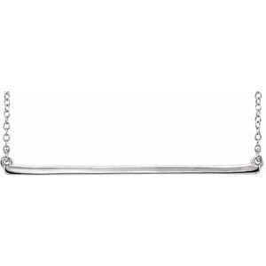 14K White Straight Bar 16-18" Necklace-Siddiqui Jewelers