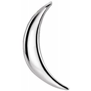 14K White Crescent Pendant - Siddiqui Jewelers