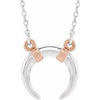 14K White/Rose Crescent 18" Necklace - Siddiqui Jewelers