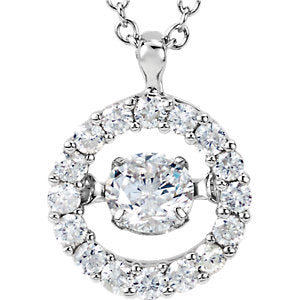14K White 1/2 CTW Diamond Mystara® 18" Necklace - Siddiqui Jewelers
