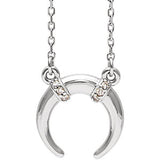 14K White .03 CTW Diamond 16-18" Necklace - Siddiqui Jewelers