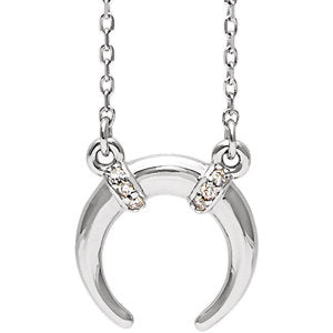 14K White .03 CTW Diamond 16-18" Necklace - Siddiqui Jewelers