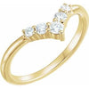 14K Yellow 1/4 CTW Diamond Graduated "V" Ring -Siddiqui Jewelers