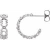 Sterling Silver Quatrefoil Hoop Earrings - Siddiqui Jewelers