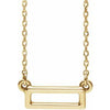 14K Yellow Rectangle Bar 16-18" Necklace - Siddiqui Jewelers